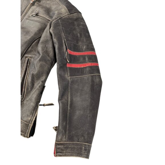 Power Trip Womens Brown Leather Motorcycle casual Jacket SKU 9247 - Picture 4 of 16